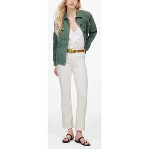 NWT Madewell Mid Rise Kick Out White Jeans,‎ Sz 32